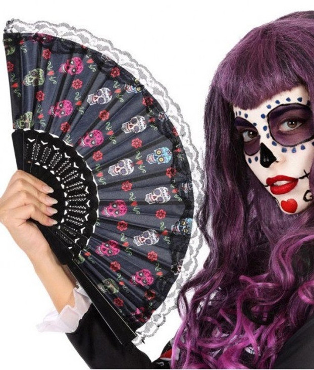 Ladies Day of the Dead Fancy Dress Fan