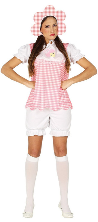 Ladies Pink Baby Fancy Dress Costume