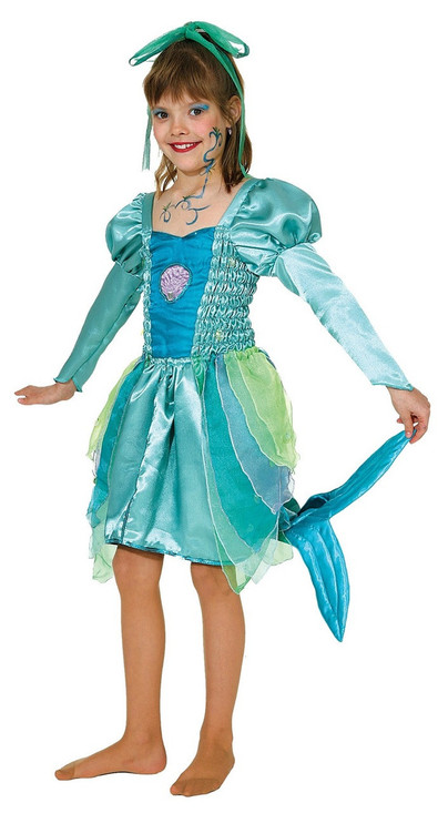Girls Seashell Mermaid Fancy Dress Costume