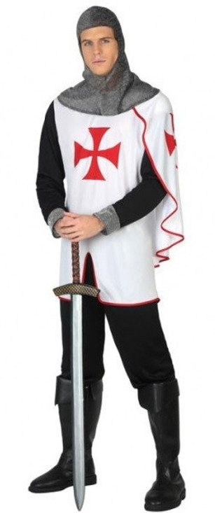 Mens Templar Knight Fancy Dress Costume