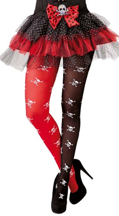 Ladies Black & Red Pirate Tights