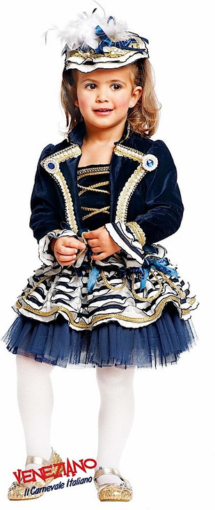 Girls Sailor Tutu Fancy Dress Costume