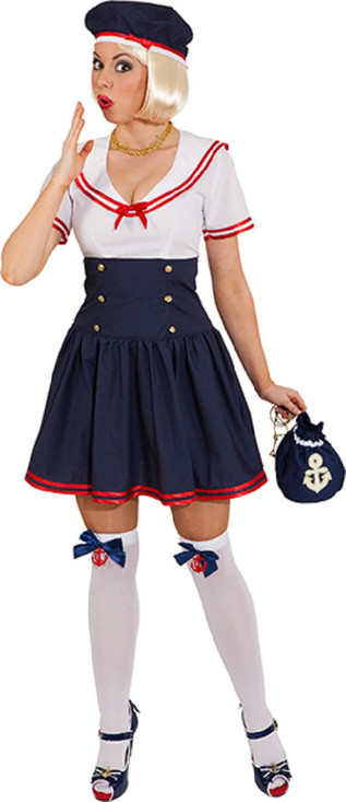 Ladies Sweet Sailor Fancy Dress Costume