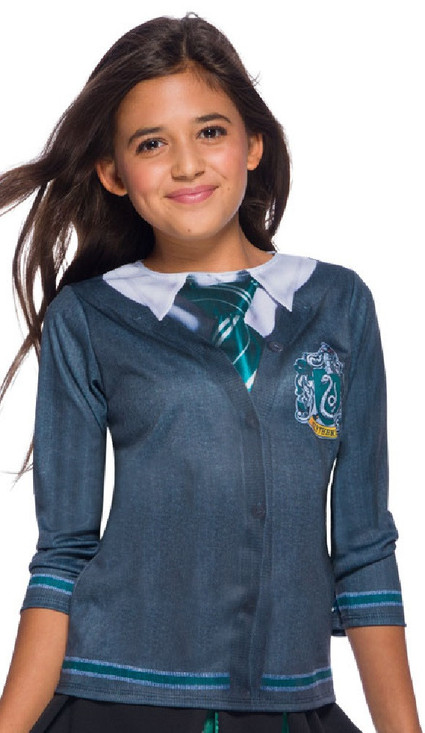 Girls Slytherin House Fancy Dress Top