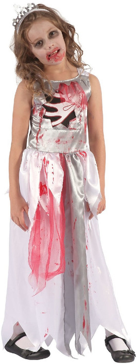 Girls Zombie Queen Fancy Dress Costume