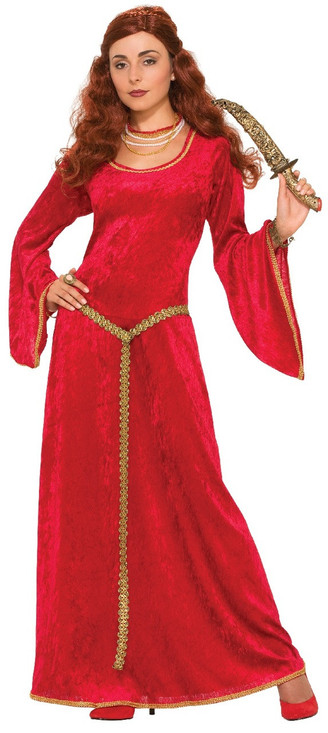 Ladies Ruby Priestess Fancy Dress Costume