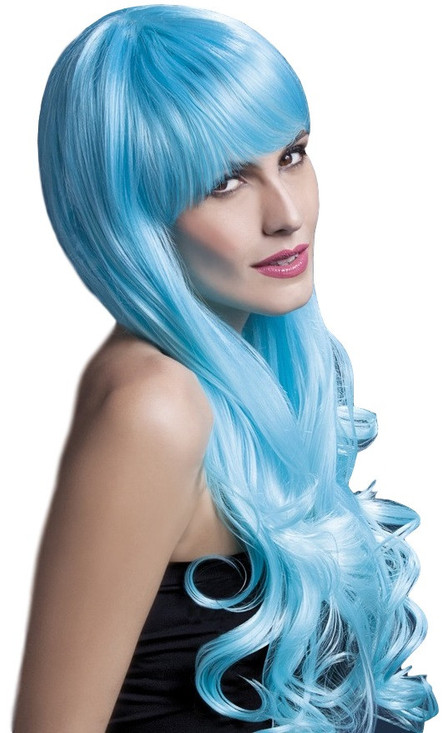 Ladies Long Blue Emily Wig