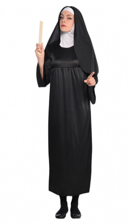 Ladies Sister Nun Fancy Dress Costume