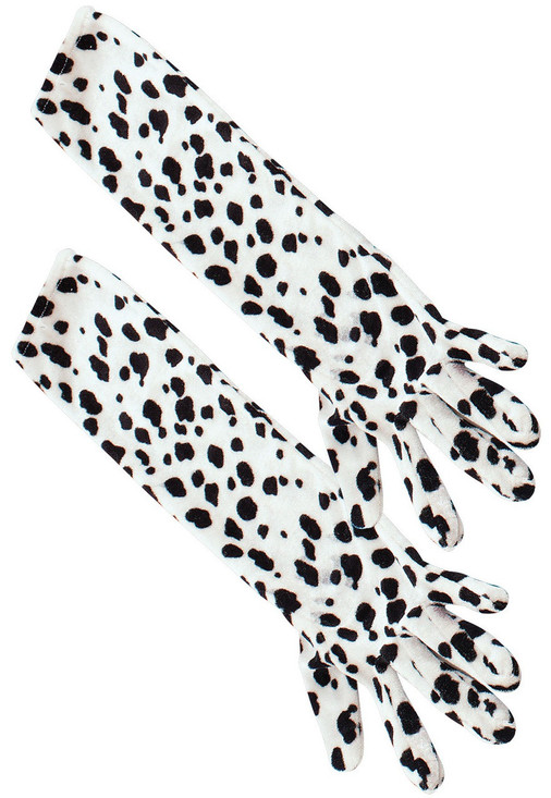 Ladies Dalmatian Fancy Dress Gloves