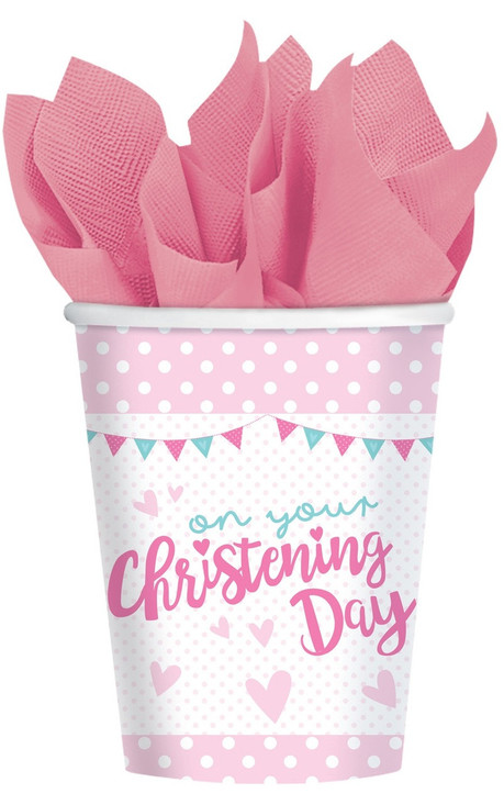 Baby Girls Christening Party Cups