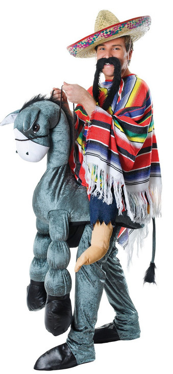 Mens Mexican Step in Donkey Fancy Dress Costume