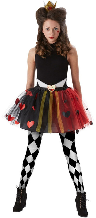 Teen Queen Of Hearts Fancy Dress Costume Kit