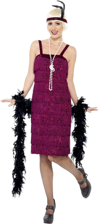 Ladies 1920's Jazzy Flapper Fancy Dress Costume
