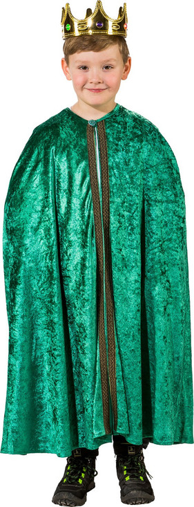 Child's Green Caspar Fancy Dress Cape