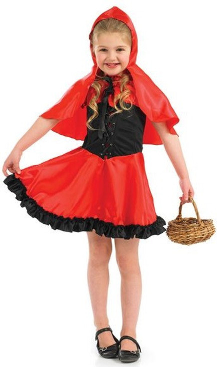 Girls Little Red Riding Hood Fancy Dress Costume 2