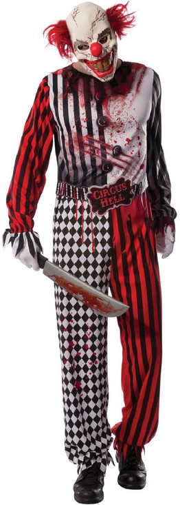 Men's Killer Clown Fancy Dress Costume