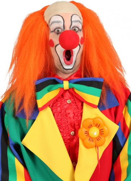 Adult Orange Part Bald Clown Wig