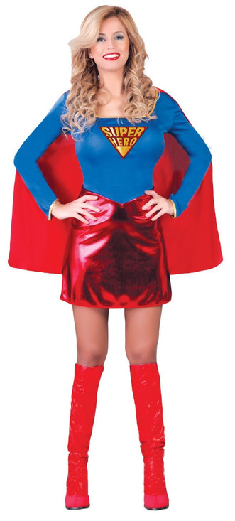 Ladies Superhero Fancy Dress Costume