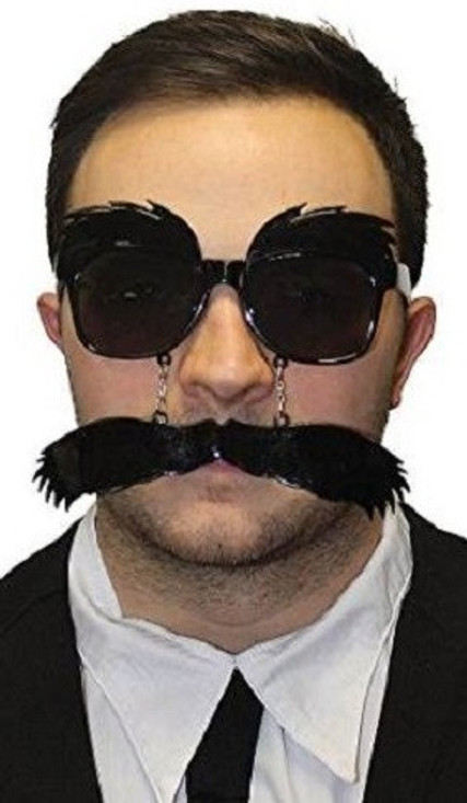 Mens Grouche Glasses and Moustache