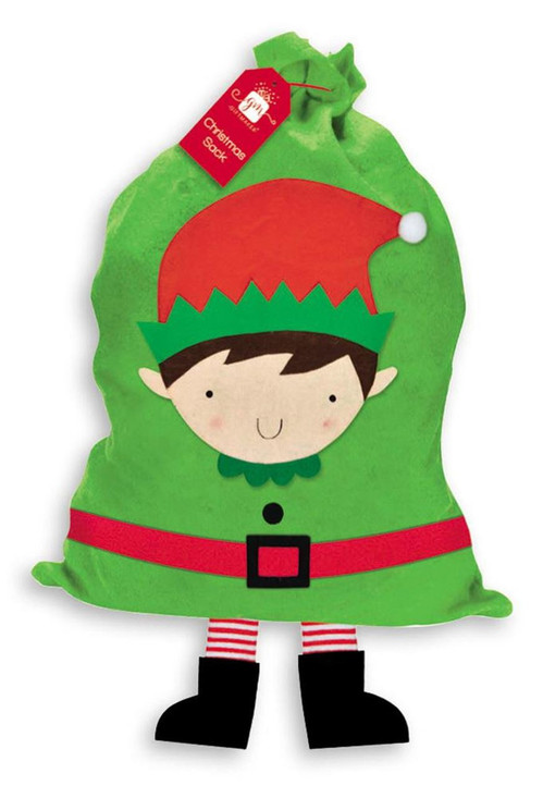 Elf With Legs Design Christmas Sack