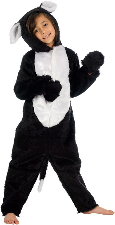 Kids Black and White Cat Costume