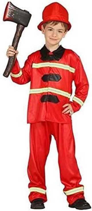 Childs Fireman Costume with Suit and Hat