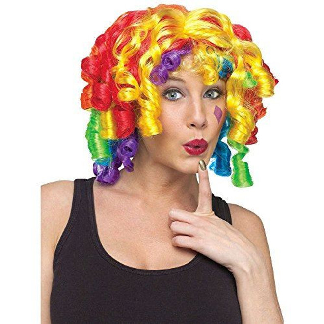 Ladies Rainbow Crazy Curlz Wig