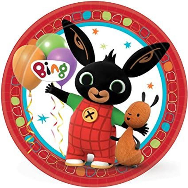 Bing Bunny Party Paper Plates - 8 Pack, 23 cm