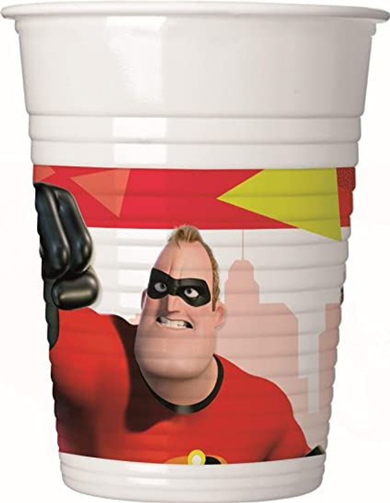 Disney Incredibles 2 Cups Plastic 200ml 8ct