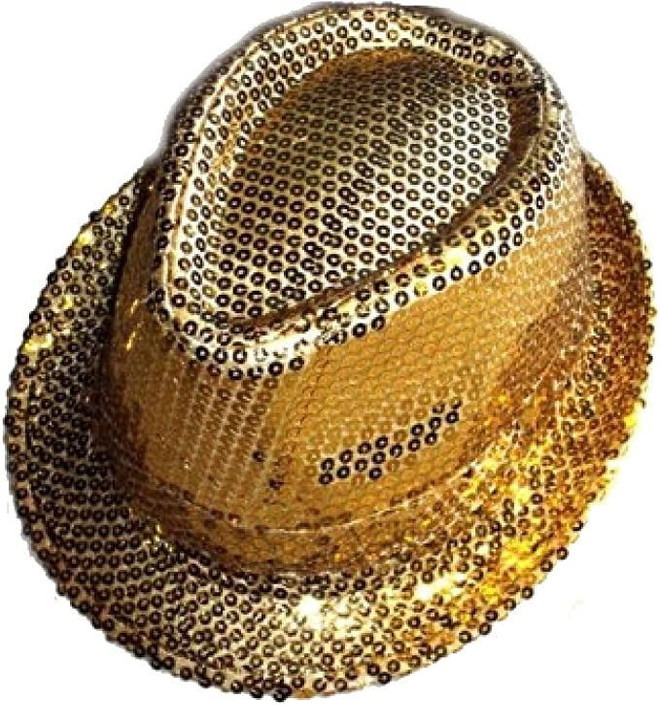 Gold Sequinned Gangster Hat