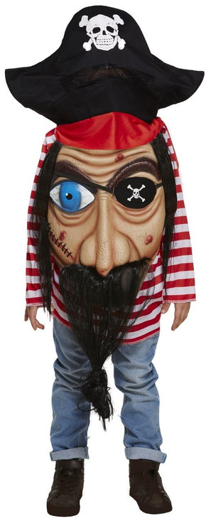 Child's Jumbo Face Pirate Fancy Dress Costume
