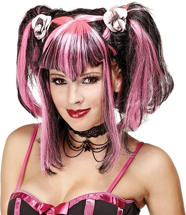 Black and Pink Bad Fairy Wig