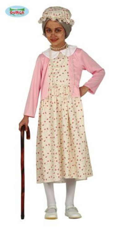 Girls Old Lady Grandma Costume