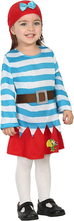 Baby Girls Blue Pirate Costume