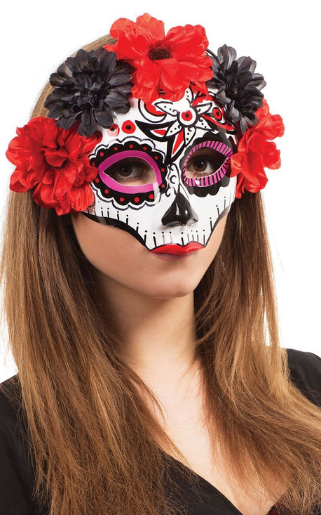 Ladies Floral Day of the Dead Mask