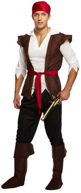 Mens Pirate Fancy Dress Costume