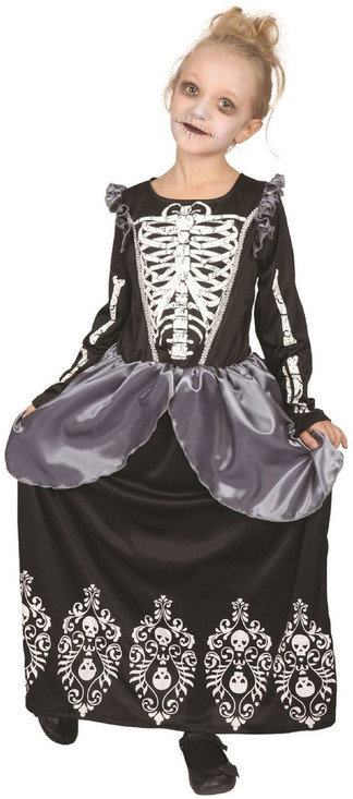 Girl's Skeleton Halloween Princess Costume