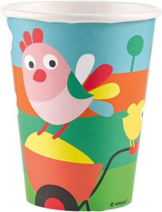 8 Paper Cups Farm Fun