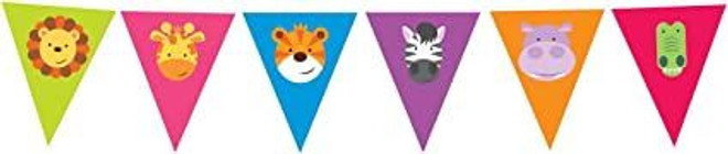 Jungle Friends Birthday Party Pennant Bunting - 4m