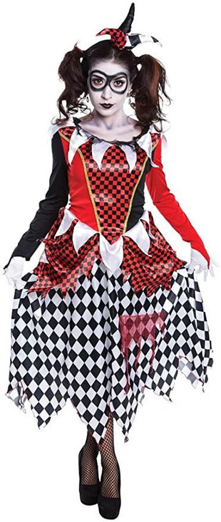 Ladies Scary Harlequin Costume