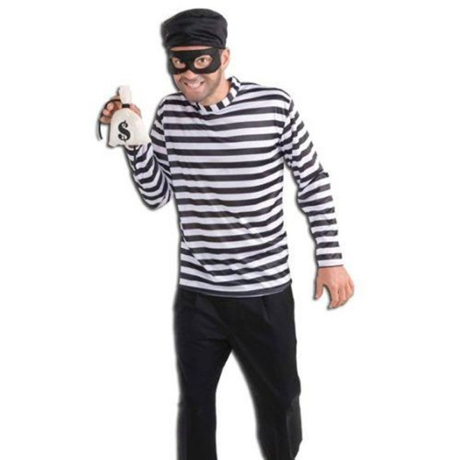 Black & White Men's Burglar Costume