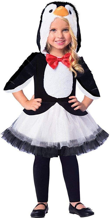 Childs Cute Penguin Fancy Dress Tutu Costume