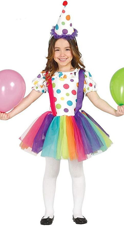 Child Little Girl Clown Costume