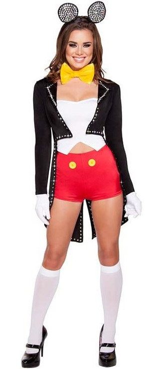 Ladies Tuxedo Mouse Fancy Dress Costume