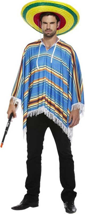 Mens Mexican Poncho - One Size