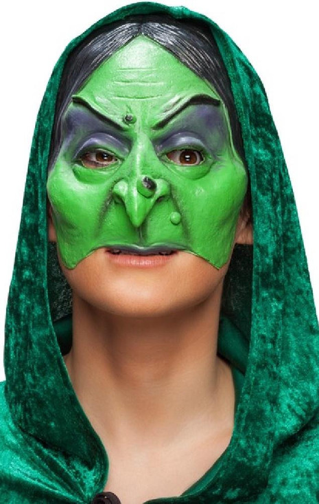 Ladies Green Witch Mask