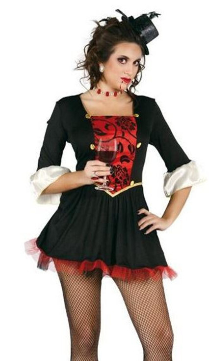 Ladies Sexy Vampire Fancy Dress Costume