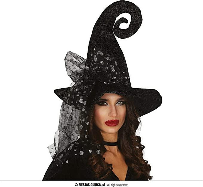 Ladies Polka Dot Witch Hat