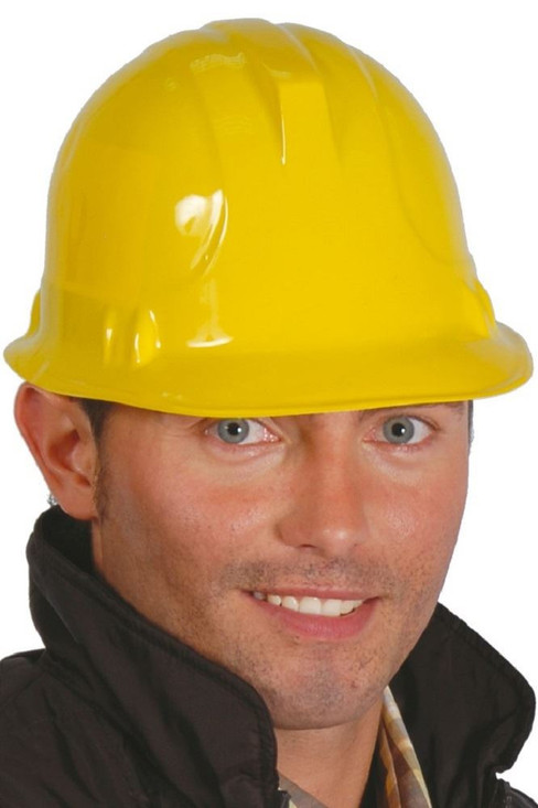 Fancy Dress Unisex Yellow Hard Hat One Size