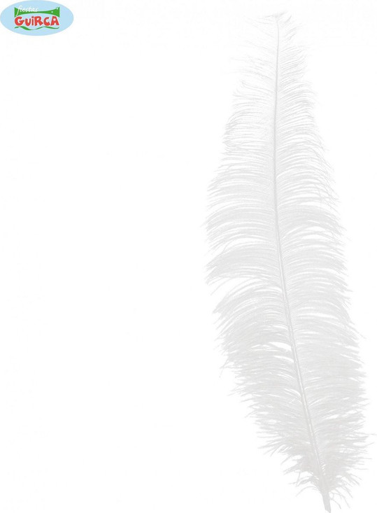 6 White 40cm Ostrich Feathers